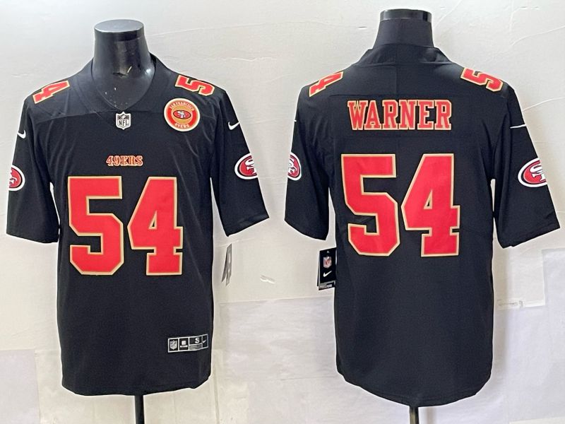 Men San Francisco 49ers #54 Warner Black gold Nike Limited NFL 2025 Jersey style 05->san francisco 49ers->NFL Jersey